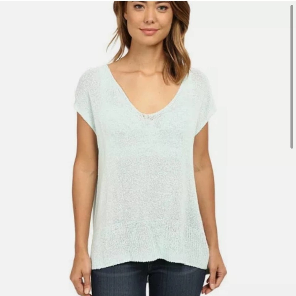 Free People Easy Tea Sweater In Mint Womens Medium